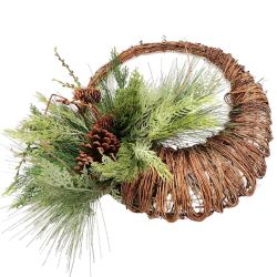 Natural Pinecone Wreath 60cm