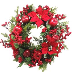 Deluxe Red Berry Wreath 55cm