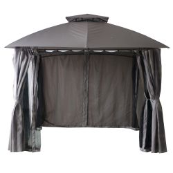 Grey Steel Gazebo 3m x 3m