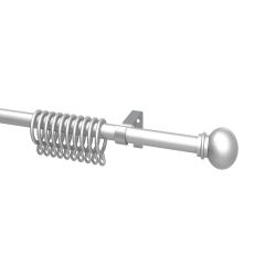 13-16Mm Matt Silver Curtain Pole