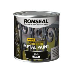 Ronseal Direct To Metal Black Satin 250Ml