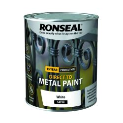 Ronseal Direct To Metal White Satin 750Ml