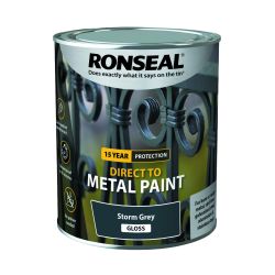 Ronseal Direct To Metal Steel Grey Gloss 750Ml
