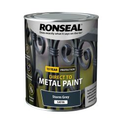 Ronseal Direct To Metal Storm Grey Satin 750Ml