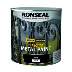 Ronseal Direct To Metal Black Satin 2.5L