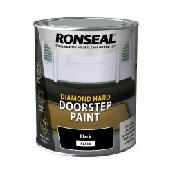 Ronseal Diamond Hard Doorstep Paint Black 750Ml