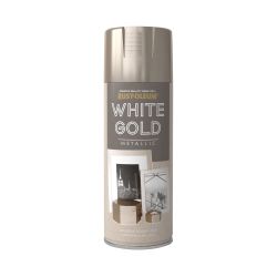 Rust-Oleum Metallic Spray Paint White Gold 400Ml