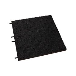 Rubber Tile 30mm Black 500mm x 500mm