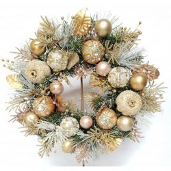 Blush Gold Wreath 54Cm