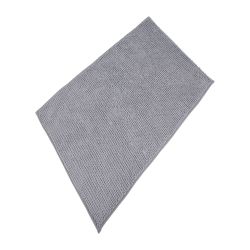 Chenille Block Colour Light Grey Bath Mat