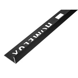 HOMELUX 8MM BRUSHED BLACK METAL TILE TRIM 1.83M