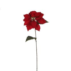 Poinsettia Red Artificial Stem L71Cm