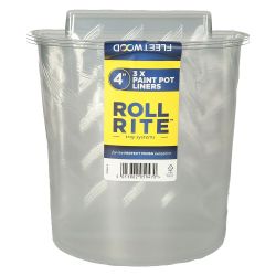 4inch Fleetwood Roll Rite Paint Pot Liners 3Pk
