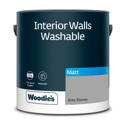 Woodie's Washable Matt Grey Stones 2.5Ltr