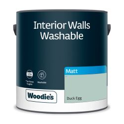 Woodie's Washable Matt Duck Egg 2.5Ltr