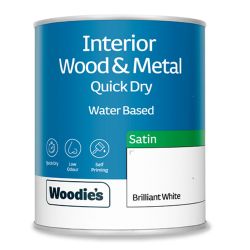 Woodie's Quick Dry Satin Brilliant White 750Ml