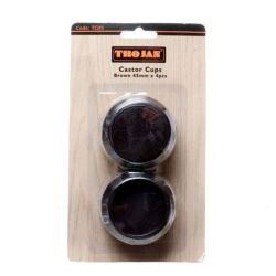 TROJAN CASTOR CUPS BROWN 45MM (4)