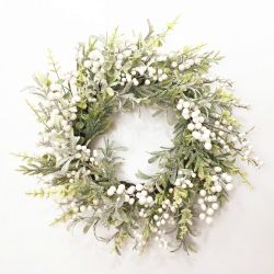 Natural Snowberry Wreath 60cm