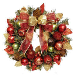 Red Wreath With Baubles