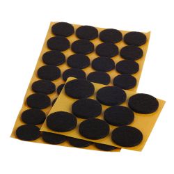 Felt-Gliders Set Self-Adhes. Brown 40Pcs