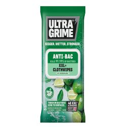 Ultragrime Anti-Bac Xxl+ Clothwipes 40 Pack