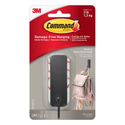 3M Command Medium Matte Black Hook