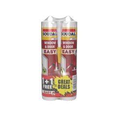 Soudal Easy Sealant Window & Door Whte 290mlx2
