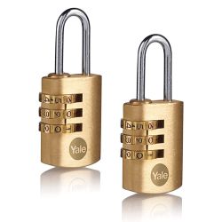 Yale Brass Combination Padlock (Pack of 2)