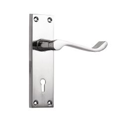 Basta Victorian Door Handle - Chrome
