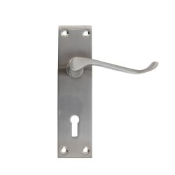 Basta Victorian Door Handle - Satin Nickel
