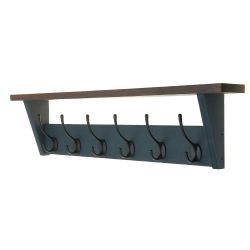 Black Victorian Coat Rack  & Grey Shelf 