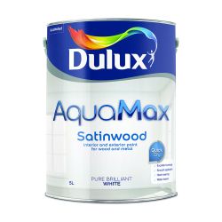 Dulux Aquamax Satinwood Pure Brilliant White 5L