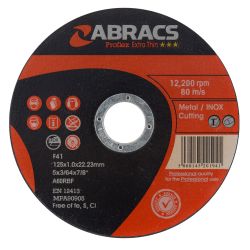 125MM X 1.0MM X 22MM FLAT INOX CUTTING