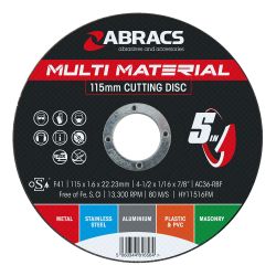 115MM X 1.6MM X 22MM FLAT MULTI CUTTING