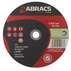 230MM X 3MM X 22MM FLAT STONE CUTTING