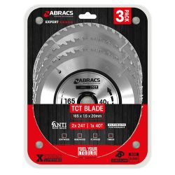 TCT BLADE 165MM WOOD 3PK