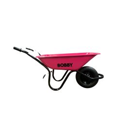 Heavy Duty Wheelbarrow Pink 90L
