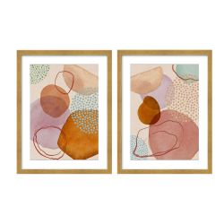 Abstract Wood 2 Set Framd Print - 30cm x 40cm