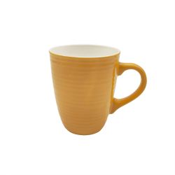 Embossed Lines Mug Ochre