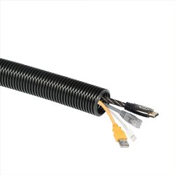 D-Line Cable Tidy Tube, 32Mm Dia. Black - 1.1M