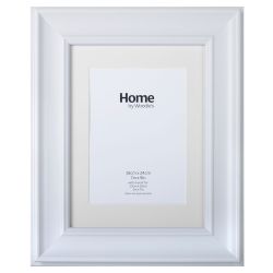 White Scooped Wide Frame 7" x 9"