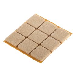Wood Floor Felt Glider 25 x 25mm 9 Piece Set