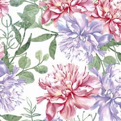 Pastel Flowers Napkins - 33cm x33cm