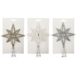 Star Tree Topper Assorted 21cm