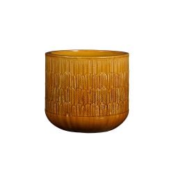 Oran Pot Round Ocre 29cm