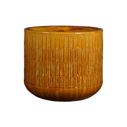 Oran Pot Round Ocre 37cm