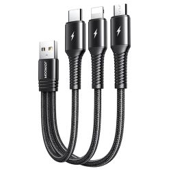 Joyroom 3.5A 3-In-1 Fast Charging Data Cable 1.2M Bk