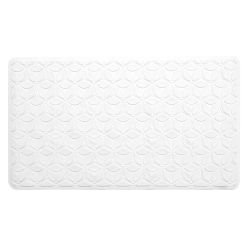 Geometric Anti-Slip Bath Mat White