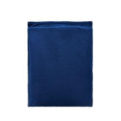 Navy Microfleece Throw - 130cm x 160cm 