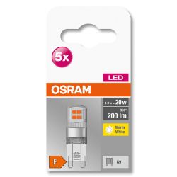 Osram Pin 20W Clear G9 Warm White 5 Pack